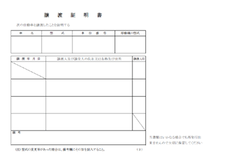 譲渡証明書